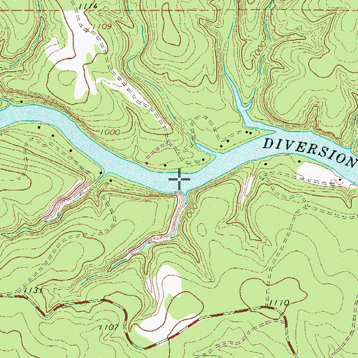 Topographic Map of Diversion Lake, TX