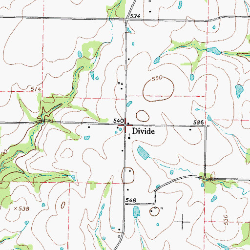 Topographic Map of Divide, TX