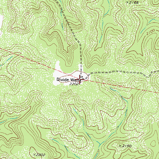 Topographic Map of Divide Well, TX