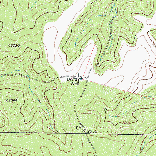 Topographic Map of Divide Well, TX