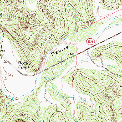 Topographic Map of Divide Well Draw, TX