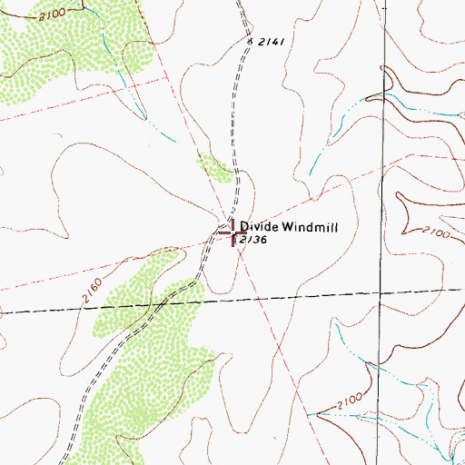 Topographic Map of Divide Windmill, TX