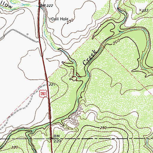 Topographic Map of Dix Hollow, TX