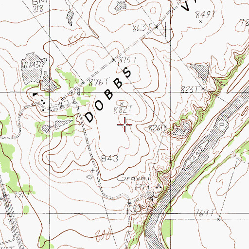 Topographic Map of Dobbs Valley, TX