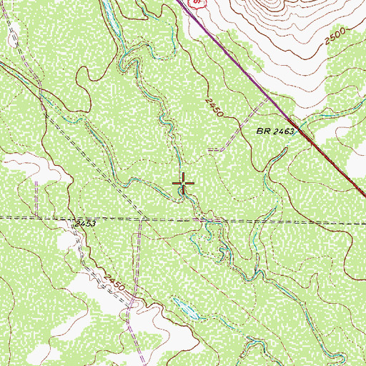 Topographic Map of Dobson Creek, TX