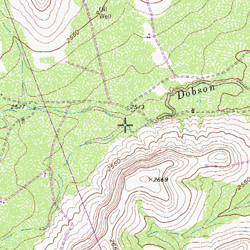 Topographic Map of Dobson Draw, TX