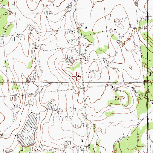 Topographic Map of Dodson Prairie Community Hall, TX
