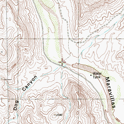 Topographic Map of Dog Canyon, TX