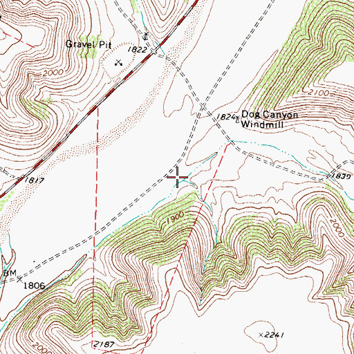 Topographic Map of Dog Canyon, TX