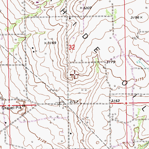 Topographic Map of Dollarhide Oil Field, NM