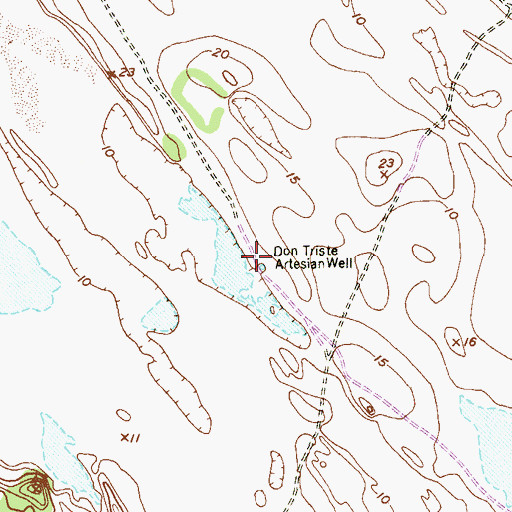 Topographic Map of Don Triste Artesian Well, TX