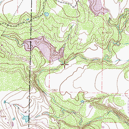 Topographic Map of Dooley Creek, TX