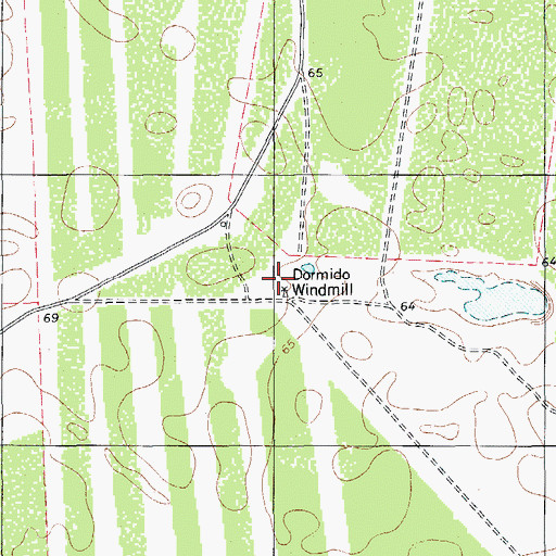 Topographic Map of Dormido Windmill, TX