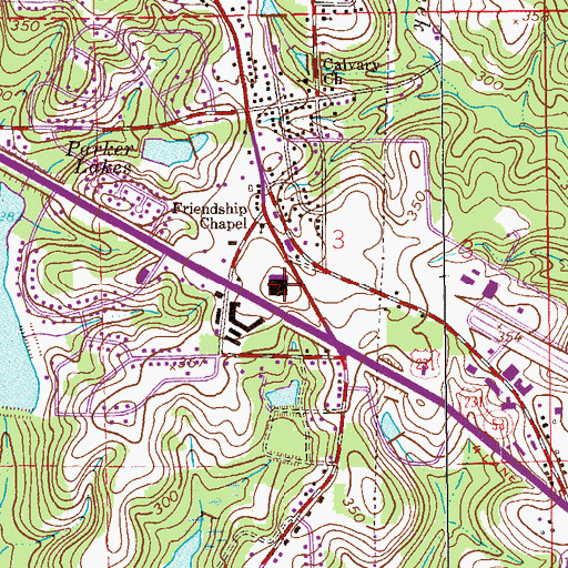 Topographic Map of Alabama Aviation and Technical College, AL