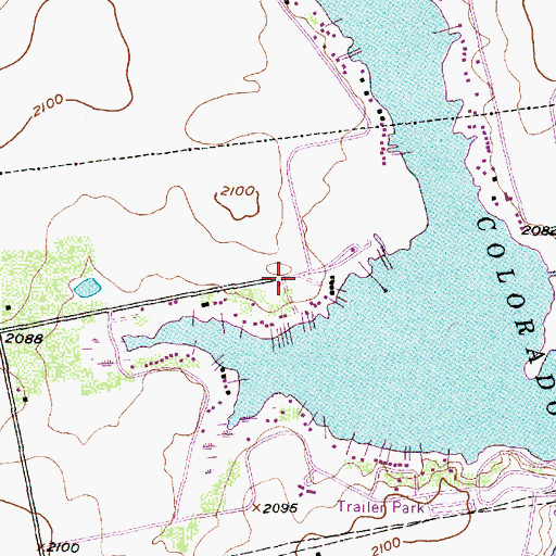Topographic Map of Dorn School, TX