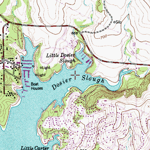Topographic Map of Dosier Slough, TX