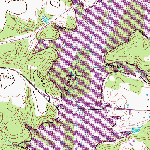 Topographic Map of Double Branch, TX