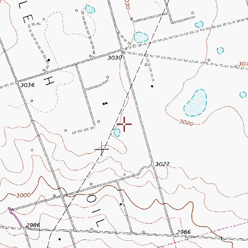 Topographic Map of Double H Oil Field, TX