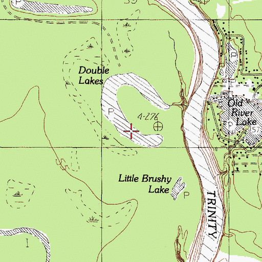 Topographic Map of Double Lakes, TX