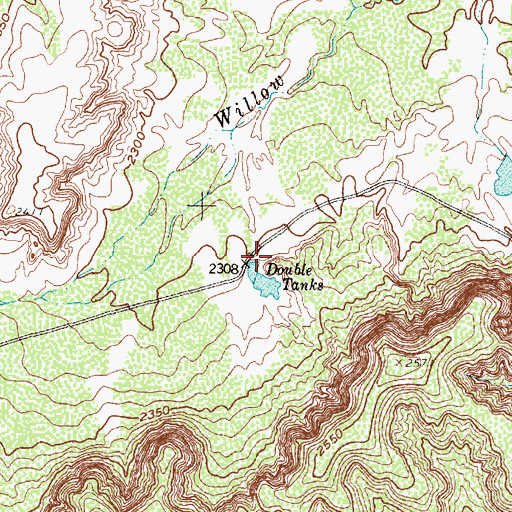 Topographic Map of Double Tank, TX