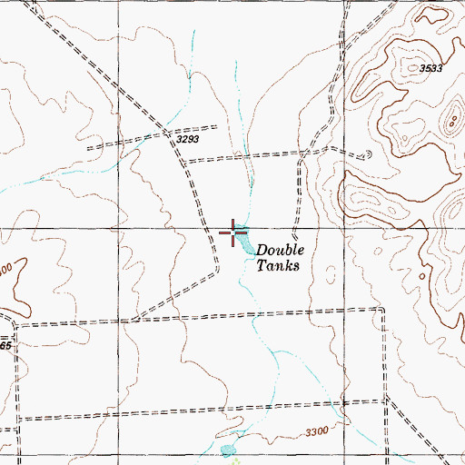 Topographic Map of Double Tanks, TX