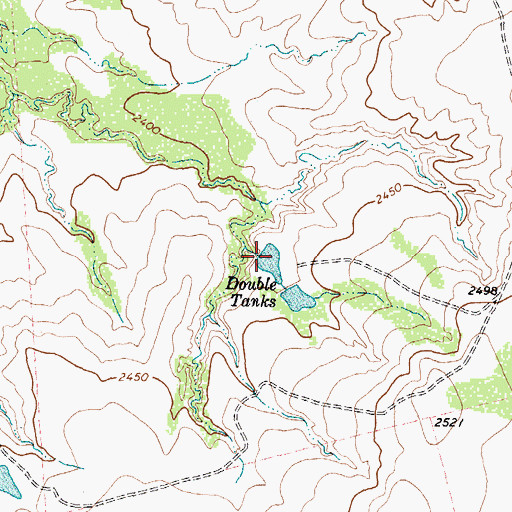 Topographic Map of Double Tanks, TX