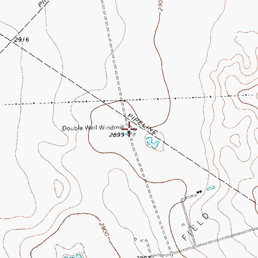 Topographic Map of Double Well Windmill, TX