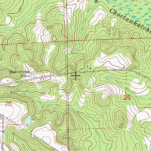 Topographic Map of Bersheba School (historical), AL