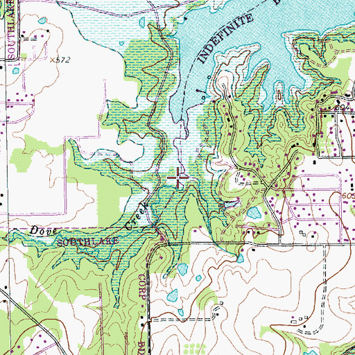 Topographic Map of Dove Creek, TX