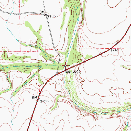 Topographic Map of Downie Draw, TX