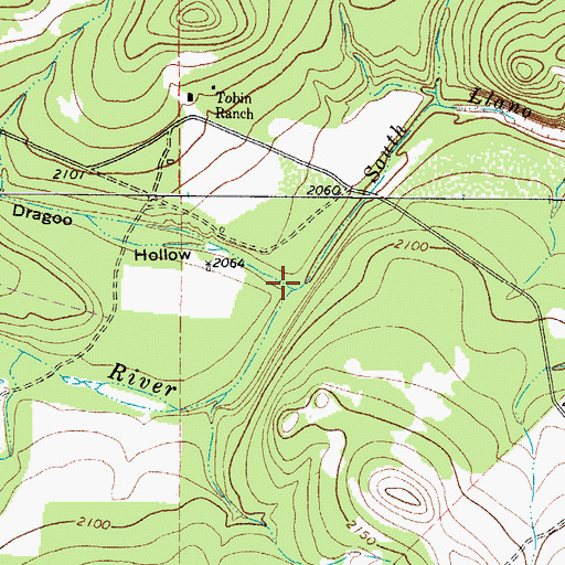 Topographic Map of Dragoo Hollow, TX