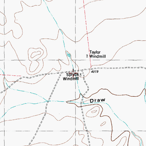 Topographic Map of Dragoo Ranch, TX
