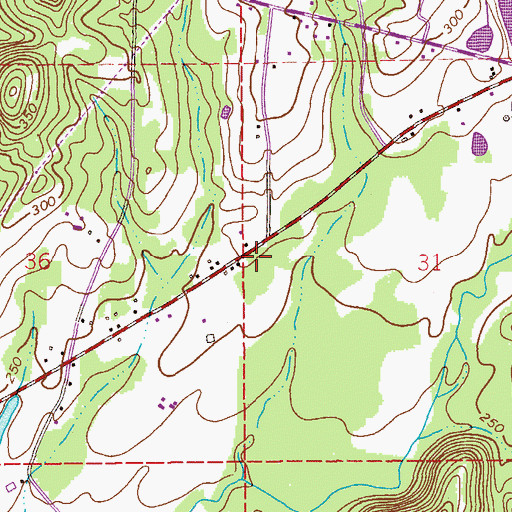 Topographic Map of Blackman School (historical), AL