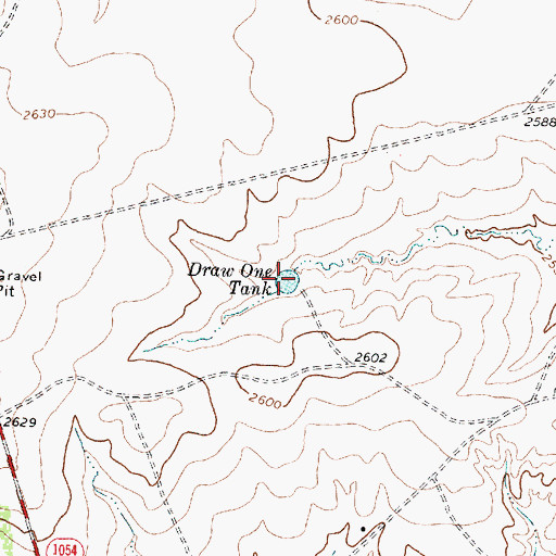 Topographic Map of Draw One Tank, TX
