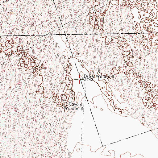Topographic Map of Draw Windmill, TX