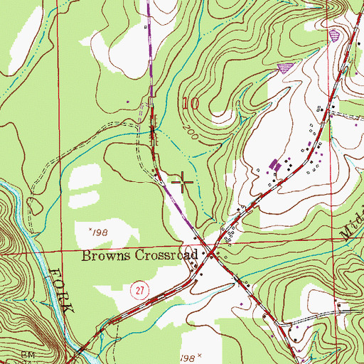 Topographic Map of Brown School (historical), AL