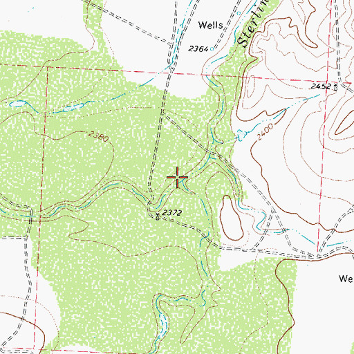 Topographic Map of Dripping Springs Draw, TX