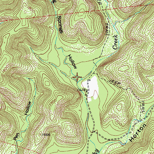 Topographic Map of Dripping Springs Hollow, TX