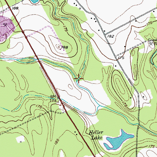 Topographic Map of Dry Branch, TX