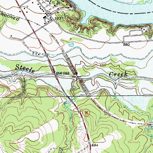 Topographic Map of Dry Branch, TX