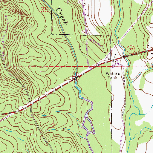 Topographic Map of Byrd Bridge, AL