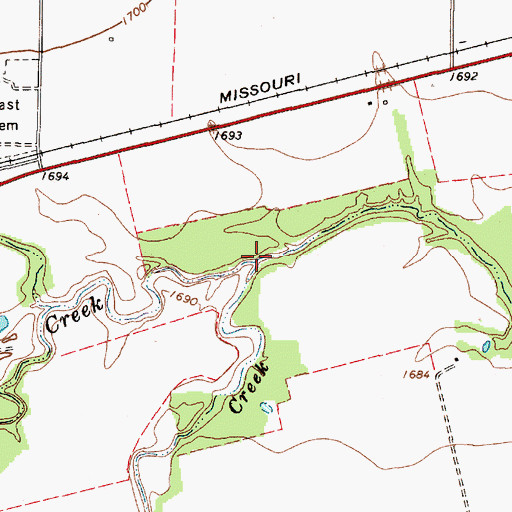 Topographic Map of Dry California Creek, TX