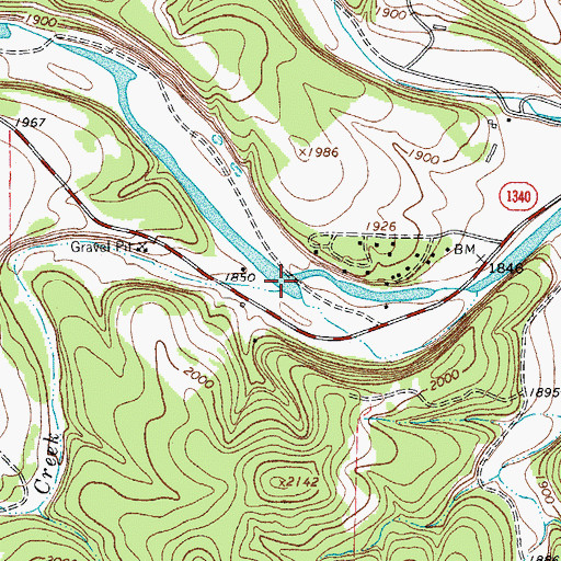 Topographic Map of Dry Creek, TX