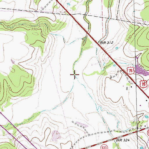 Topographic Map of Dry Creek, TX