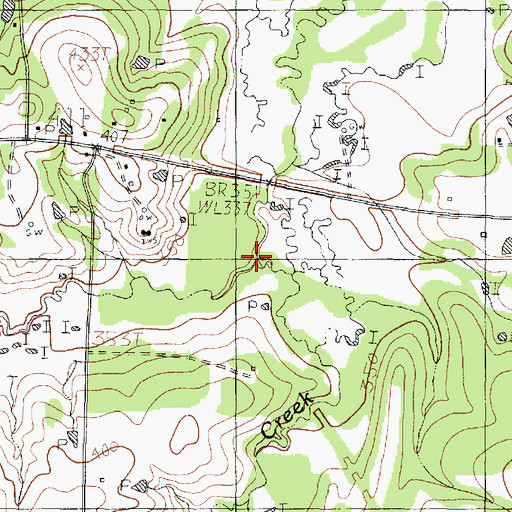 Topographic Map of Dry Creek, TX