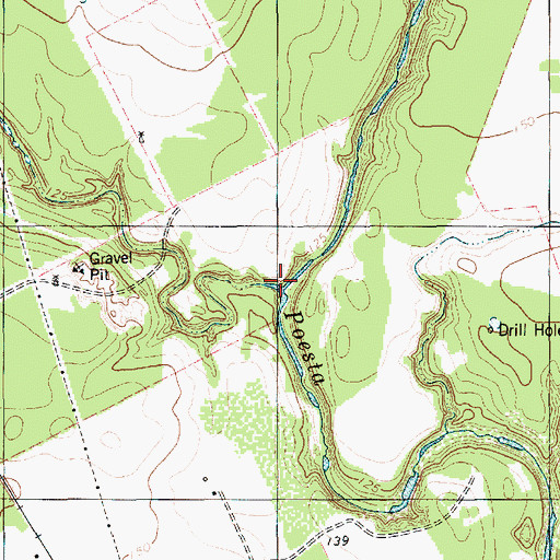 Topographic Map of Dry Creek, TX