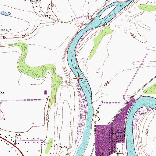 Topographic Map of Dry Creek, TX