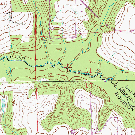 Topographic Map of Camp Creek, AL