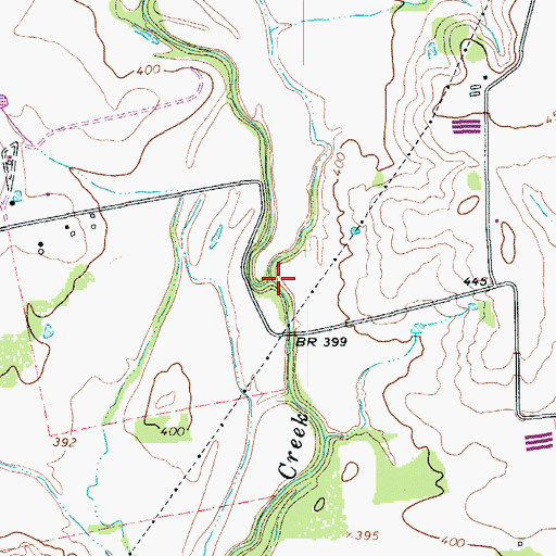 Topographic Map of Dry Creek, TX