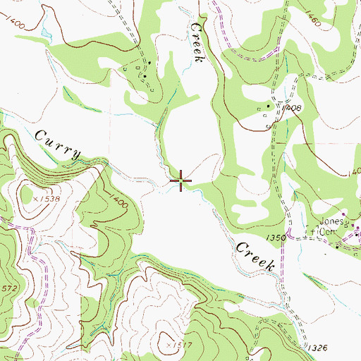 Topographic Map of Dry Creek, TX